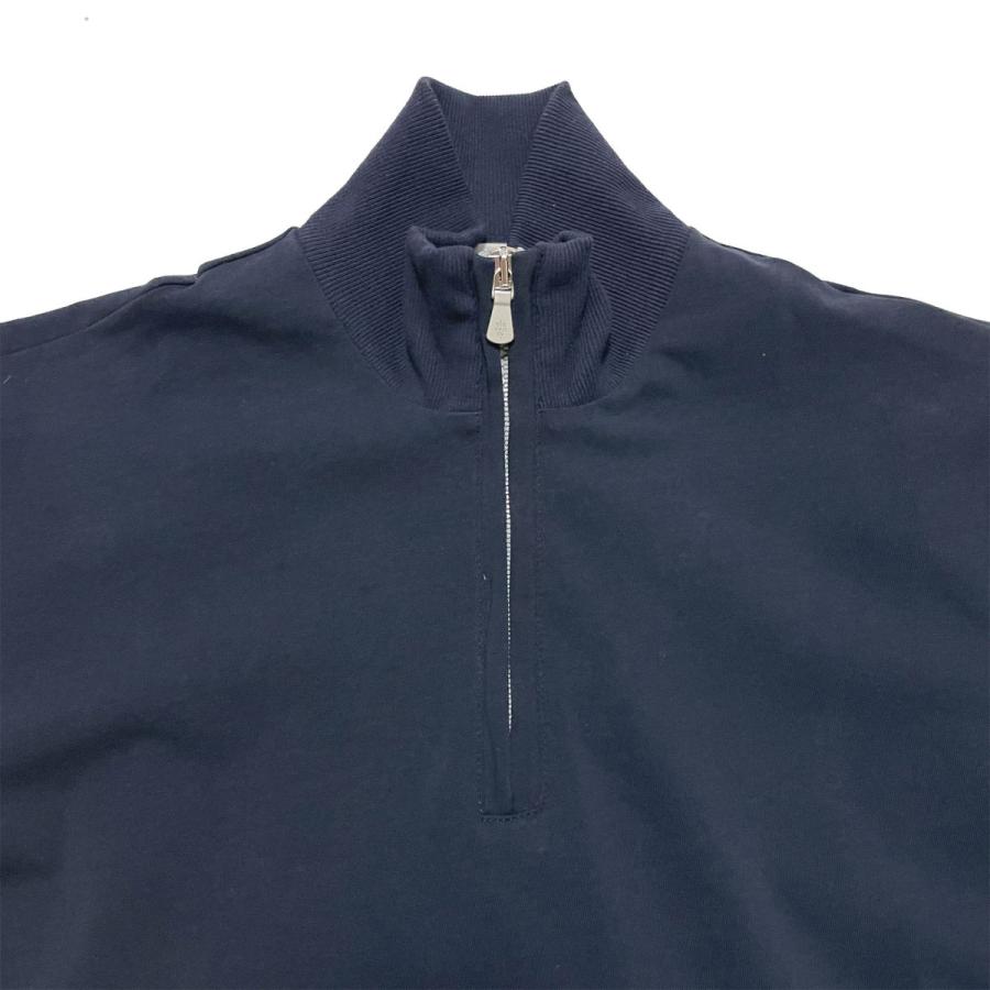 eleventy イレブンティ フェイクレイヤード スタンドカラー ハーフジップＴシャツ / メンズ イタリア ブランド 半袖 無地 重ね着 | eleventy | 09