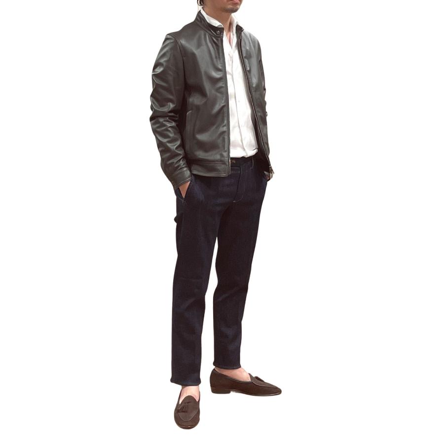 ライダース エンメティ JURI Silver Nappa Cerata メンズ EMMETI エンメティ レザー ライダース / JURI NAPPA CERATA ユリ