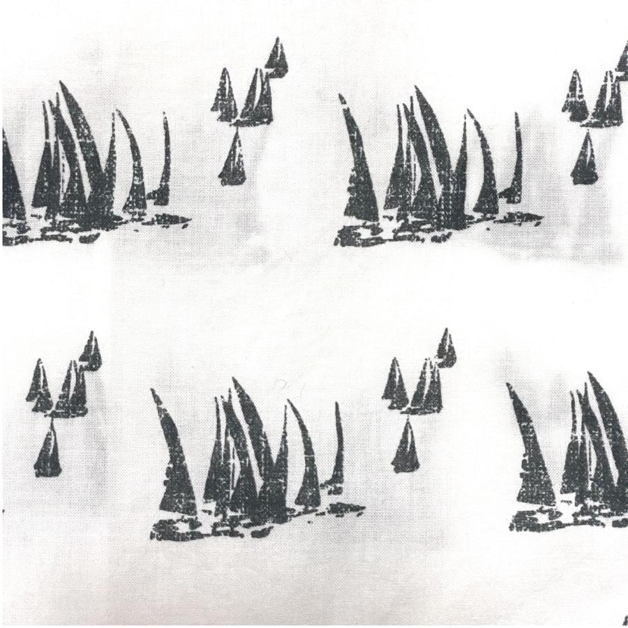 Finamore フィナモレ シャツ メンズ / BART P3083 オープンカラー ヨットプリント ショートスリーブシャツ ホワイト ブラック / イタリア 開襟シャツ | Finamore | 05