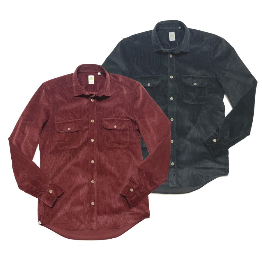 Finamore フィナモレ シャツ メンズ / SILVANO CLARK A1032D シルバノ パッチ&フラップポケット コーデュロイシャツ / 長袖 シャツジャケット | Finamore