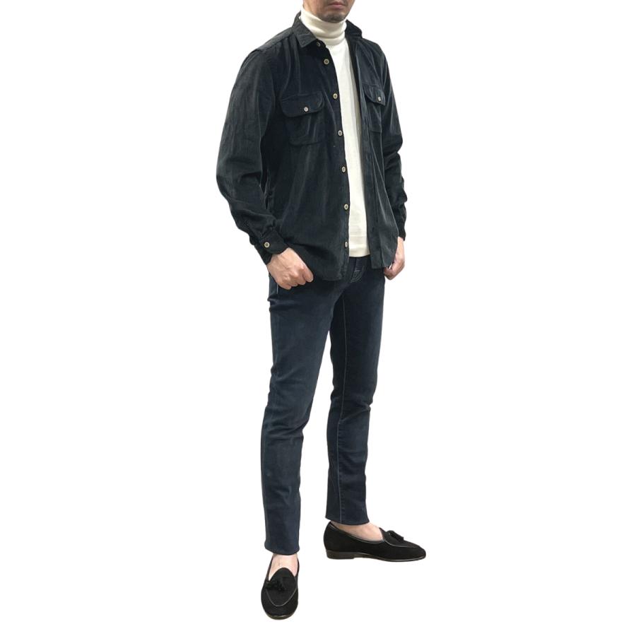 Finamore フィナモレ シャツ メンズ / SILVANO CLARK A1032D シルバノ パッチ&フラップポケット コーデュロイシャツ / 長袖 シャツジャケット | Finamore | 15