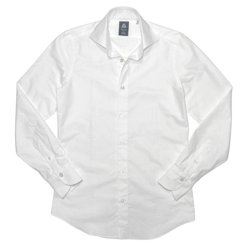 Finamore フィナモレ シャツ メンズ / SIMONE BALI A5072 シモーネ バーリ カッタウェイカラー オックスフォードシャツ ホワイト / イタリア | Finamore