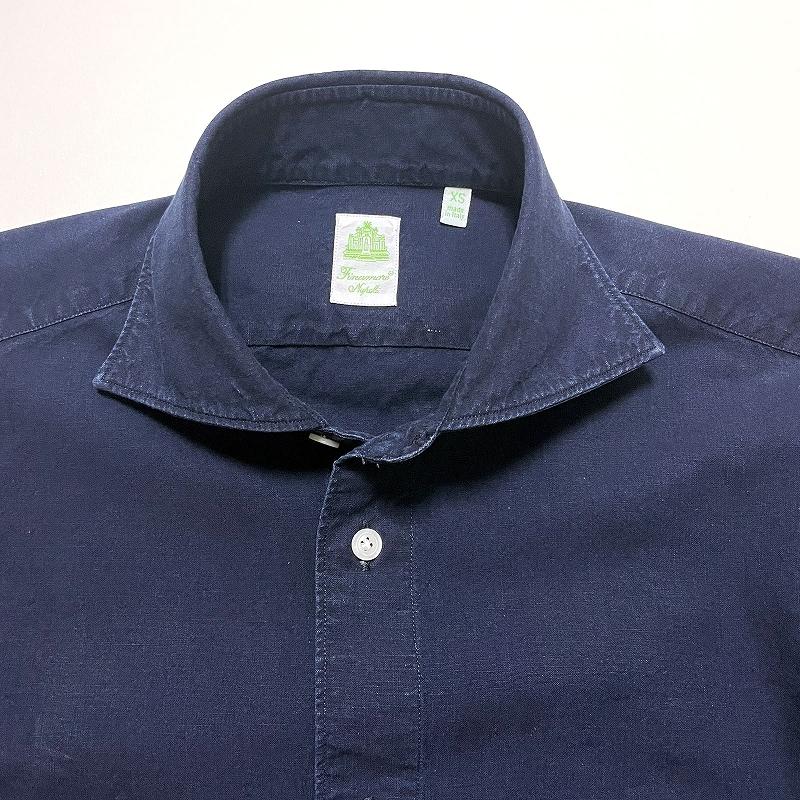 Finamore フィナモレ SIMONE BALI A1085D シモーネ バーリ カッタウェイカラー デニムシャツ インディゴブルー | Finamore | 01