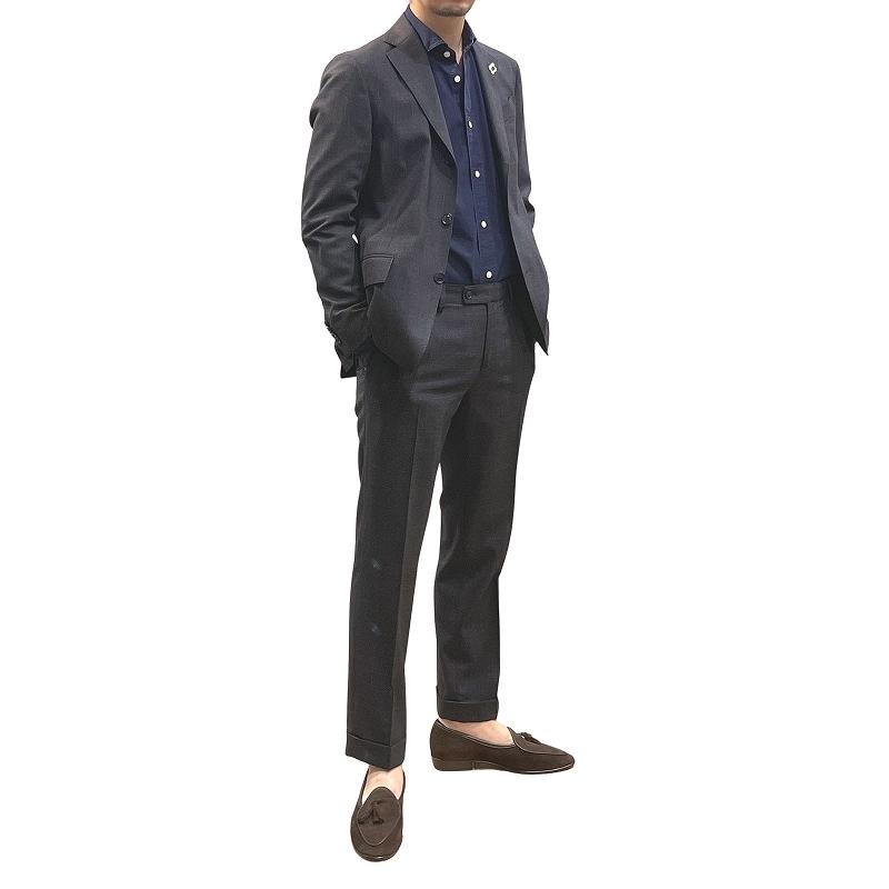 Finamore フィナモレ SIMONE BALI A1085D シモーネ バーリ カッタウェイカラー デニムシャツ インディゴブルー | Finamore | 07