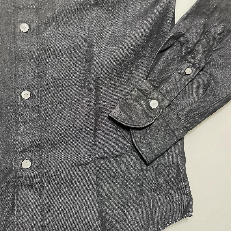 Finamore フィナモレ SIMONE BALI A1085D シモーネ バーリ カッタウェイカラー デニムシャツ ブラック | Finamore | 03