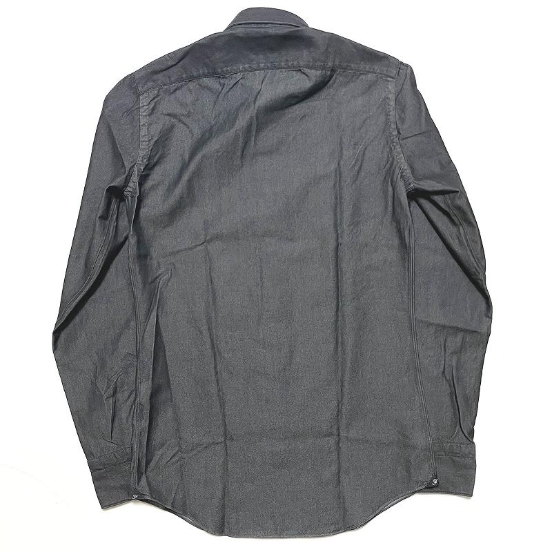 Finamore フィナモレ SIMONE BALI A1085D シモーネ バーリ カッタウェイカラー デニムシャツ ブラック | Finamore | 04