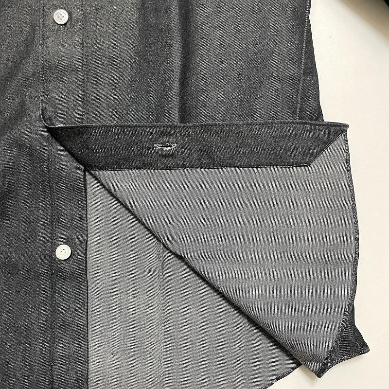 Finamore フィナモレ SIMONE BALI A1085D シモーネ バーリ カッタウェイカラー デニムシャツ ブラック | Finamore | 05