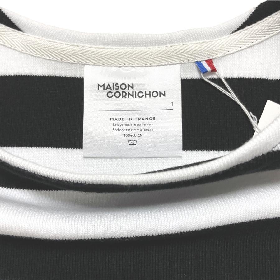 MAISON CORICHON メゾン コルニション カットソー / BOATNECK ボーダー ボートネックカットソー ホワイト × ブラック / メンズ フランス 長袖 無地 40代 50代｜altasotto｜03