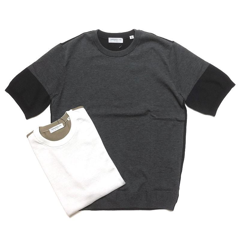 Tomorrowland トゥモローランド メンズ バイカラー ニットｔシャツ Tml 63 03 92 018 Alta Sotto 通販 Yahoo ショッピング