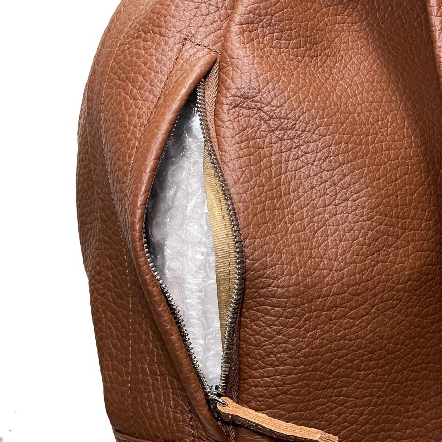 WILLIAM ウィリアム TAURUS TAURILLON タウラス トリヨン シュリンクレザー バックパック ブラウン / メンズ イタリア リュックサックの画像