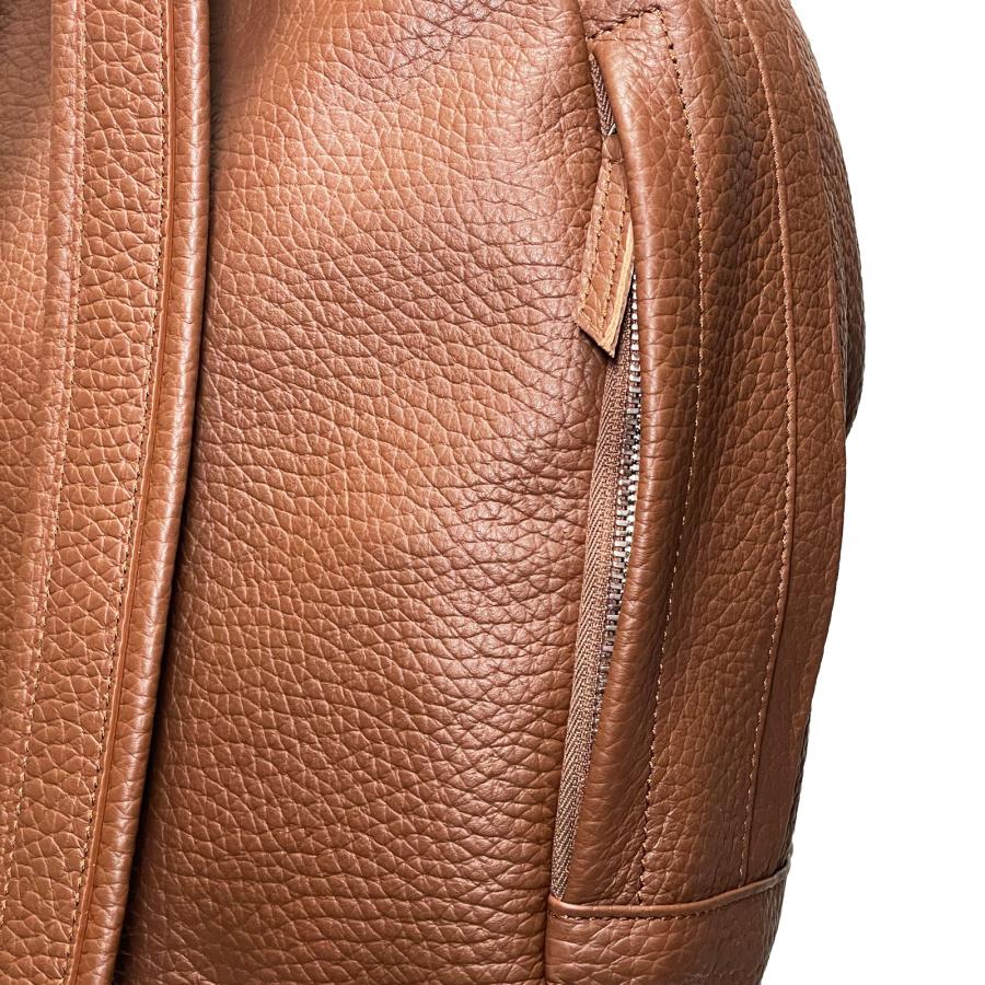 WILLIAM ウィリアム TAURUS TAURILLON タウラス トリヨン シュリンクレザー バックパック ブラウン / メンズ イタリア リュックサックの画像