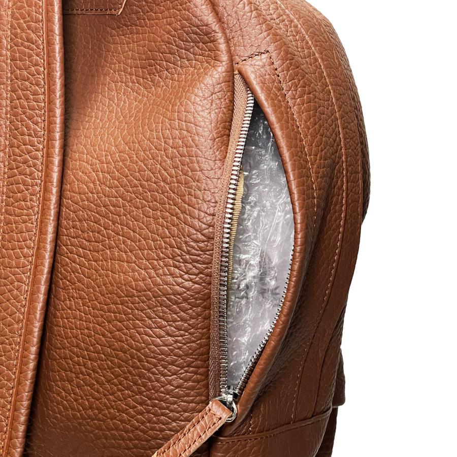 WILLIAM ウィリアム TAURUS TAURILLON タウラス トリヨン シュリンクレザー バックパック ブラウン / メンズ イタリア リュックサックの画像