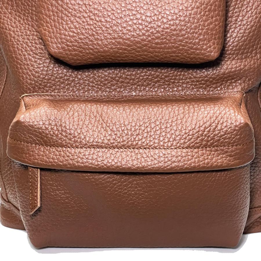 WILLIAM ウィリアム TAURUS TAURILLON タウラス トリヨン シュリンクレザー バックパック ブラウン / メンズ イタリア リュックサックの画像