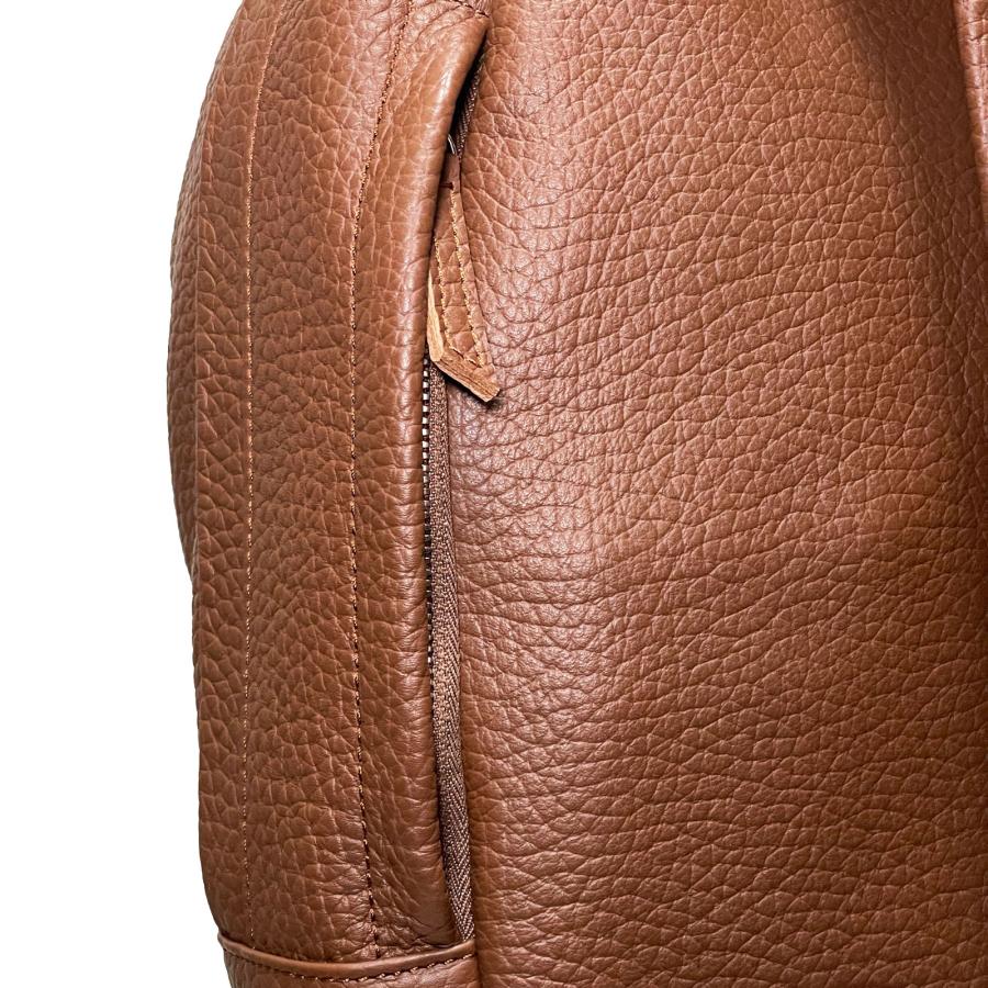 WILLIAM ウィリアム TAURUS TAURILLON タウラス トリヨン シュリンクレザー バックパック ブラウン / メンズ イタリア リュックサックの画像