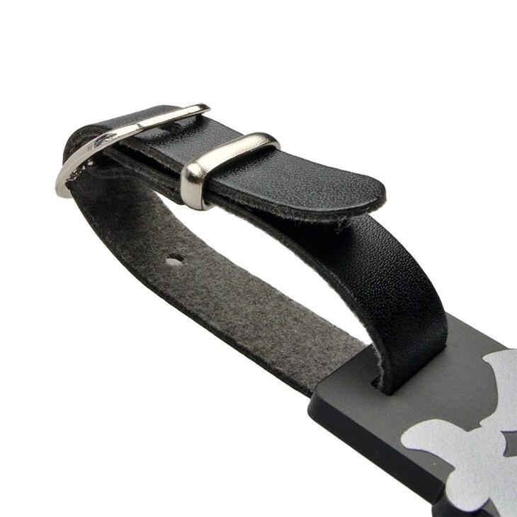 ベルト ゴルフバッグ ネームプレート取付け用 本革/合皮 黒 赤