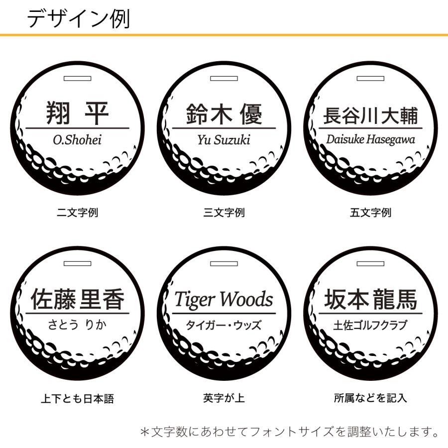 ゴルフ好き2点セット（ゴルフボール＆丸型ホワイトネームプレート