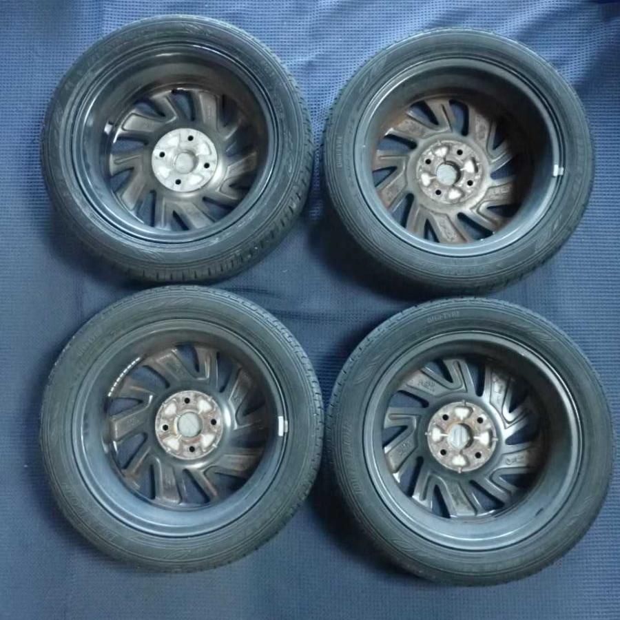 ②MK42S スズキ　スペーシア純正　アルミホイール2本 スズキ スペーシア カスタム MK32S MK42S 純正 15インチ タイヤ付き