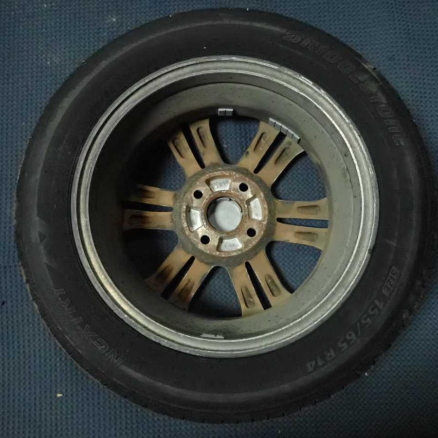 平成27年 NBOX カスタム JF1 前期 純正 アルミホイール タイヤ 1本 4穴 155/65R14 中古 即決B｜altechparts1｜06