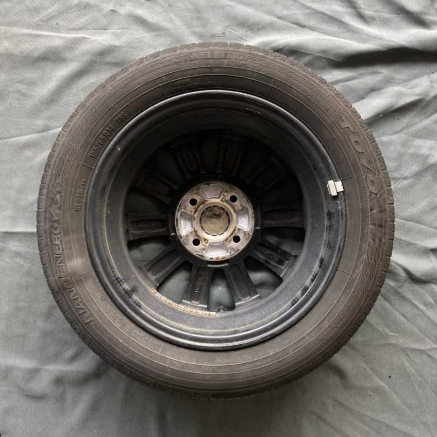 平成31年 タント LA600S 純正 アルミホイール タイヤ 1本 4穴 155