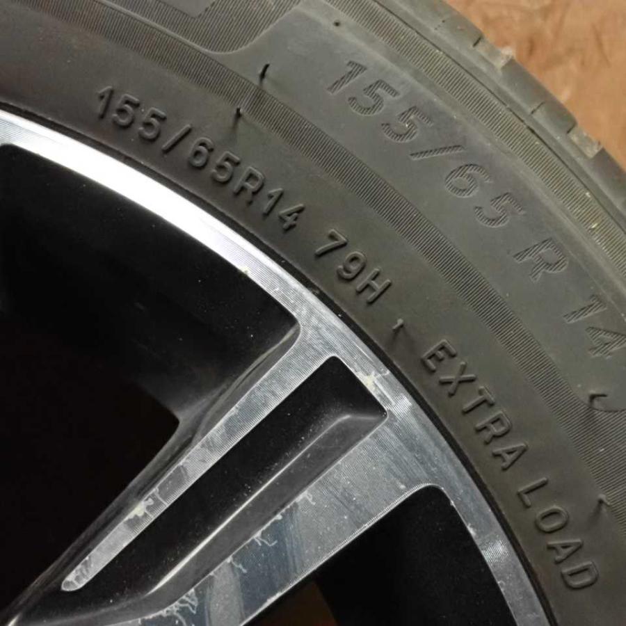平成28年 タント カスタム LA600S 後期 純正 アルミホイール タイヤ 1