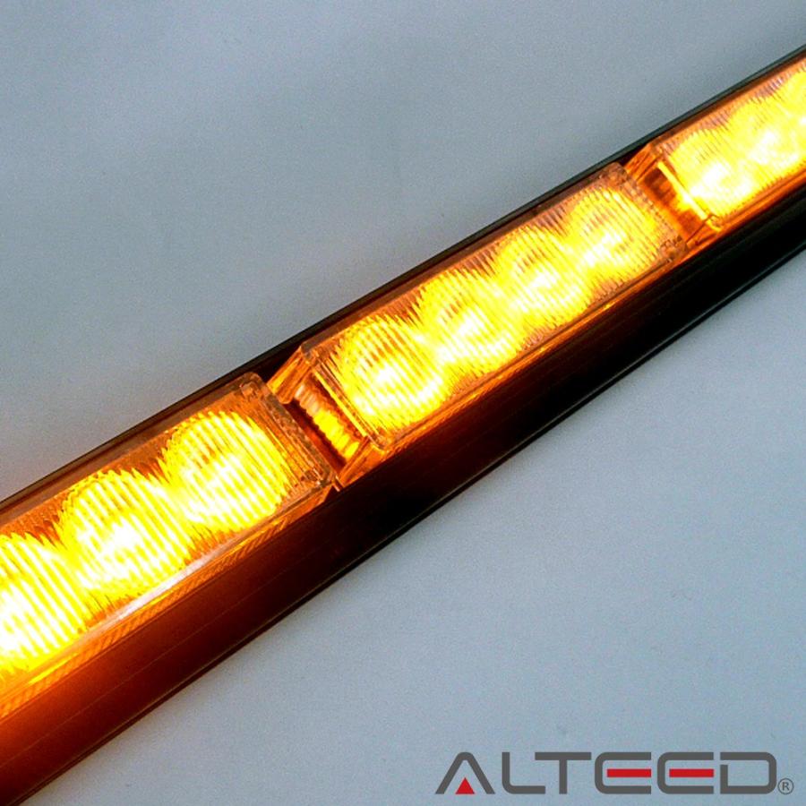 LEDライトバー 45cm 黄色発光 フラッシュライト パトランプ回転灯 12V24V兼用対応品[ALTEED/アルティード]｜alteed｜02