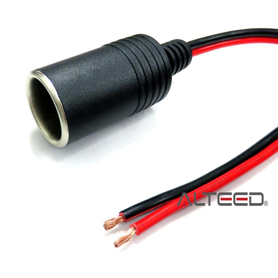 シガーソケット付き5m延長ケーブル シガープラグ電源コード 14AWG 2.08mm2(2sq) SPT-2 15A 12V/24V車対応(定格電圧300V)[ALTEED/アルティード] | ALTEED | 01