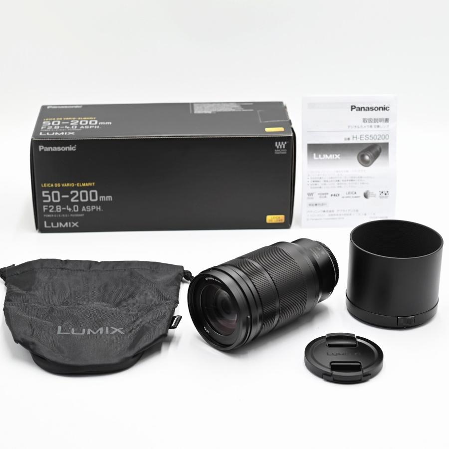 Panasonic パナソニック ズームレンズ マイクロフォーサーズ用 ライカ Leica DG VARIO-ELMARIT 50-200mm/F2.8-4.0 ASPH./POWER O.I.S. H-ES50200 交換レンズ | 
