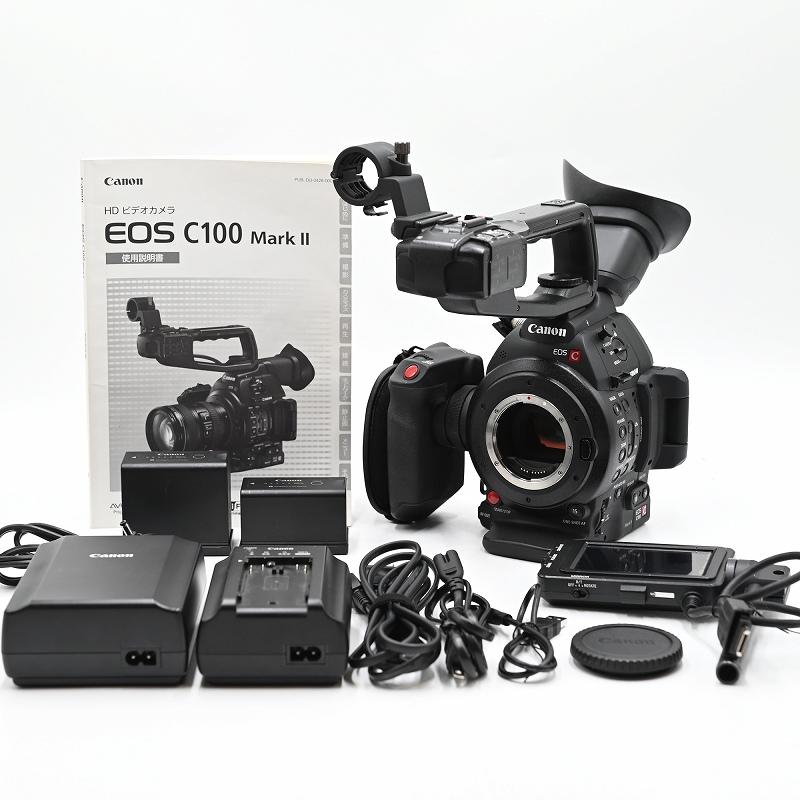 Canon キヤノン EOS C100 Mark II ボディー デジタルシネマカメラ EFマウント (通電時間351H) ビデオカメラ | 