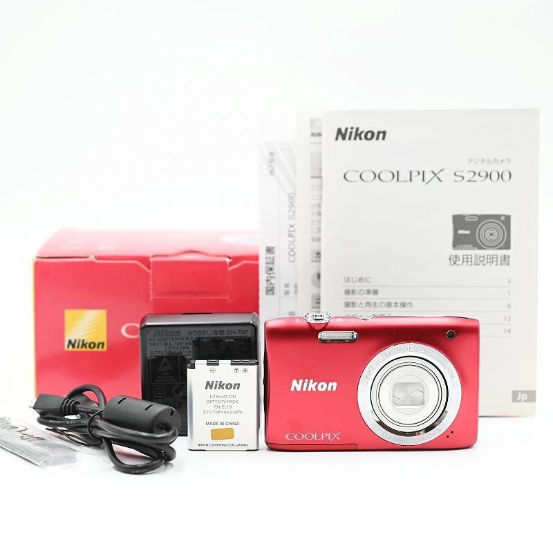 Nikon ニコン デジタルカメラ COOLPIX S2900 レッド コンパクトデジタルカメラ | 