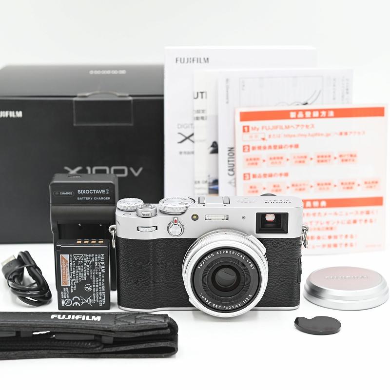 FUJIFILM 富士フイルム デジタルカメラ X100V シルバー X100V-S (ショット数24枚) コンパクトデジタルカメラ | 