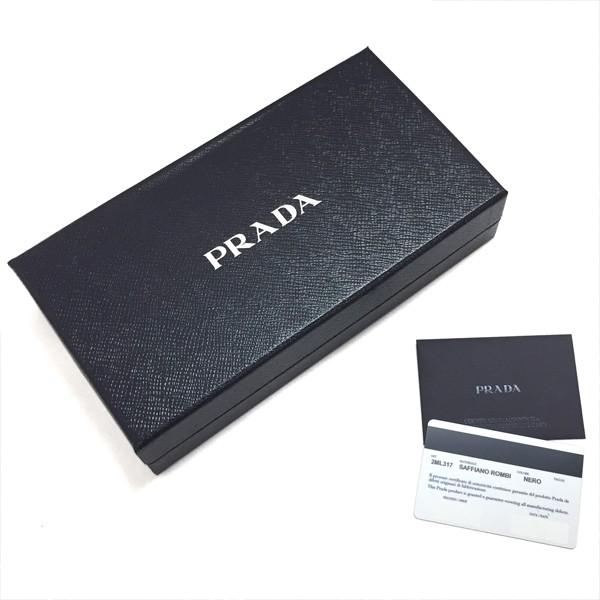 PRADA プラダ メンズ ラウンドファスナー長財布 2ML317 SAFFIANO ROMBI NERO ブラック (新品) :2ml317