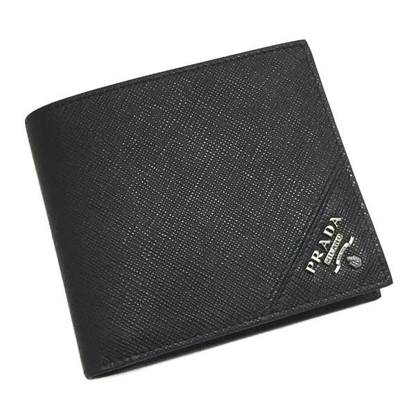 大流行中 ラッピング無料 送料無料 新品 Prada 二つ折り財布 財布 プラダ プラダ 黒 ブラック Nero メタル サフィアーノ 二つ折り メンズ F0002 Qme 2mo738 Prada 二つ折り財布 財布 財布 Rankinengineering Com