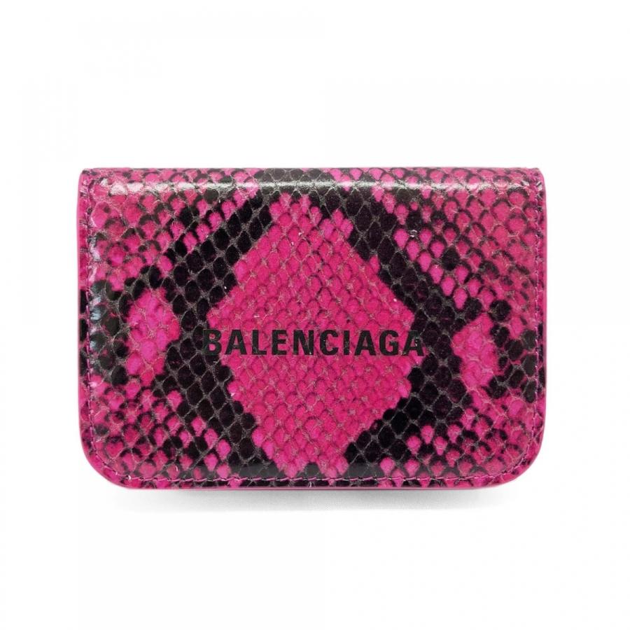 バレンシアガ 財布 BALENCIAGA パイソン プリント ミニ ウォレット