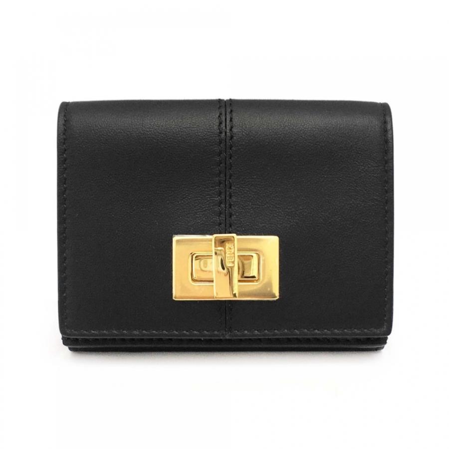 フェンディ 財布 FENDI ピーカブー マイクロ 三つ折り財布 8M0415 A5DY F0KUR レディース ミニウォレット レザー ブラック :8m0415-a5dy-f0kur:アルターエゴ - 通販 - Yahoo!ショッピング