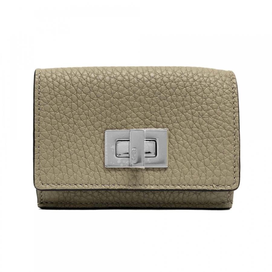 フェンディ 財布 FENDI ピーカブー マイクロ 三つ折り財布 8M0426 A91B F07P9 レディース ミニウォレット レザー グレージュ :8m0426-a91b-f07p9:アルターエゴ - 通販 - Yahoo!ショッピング