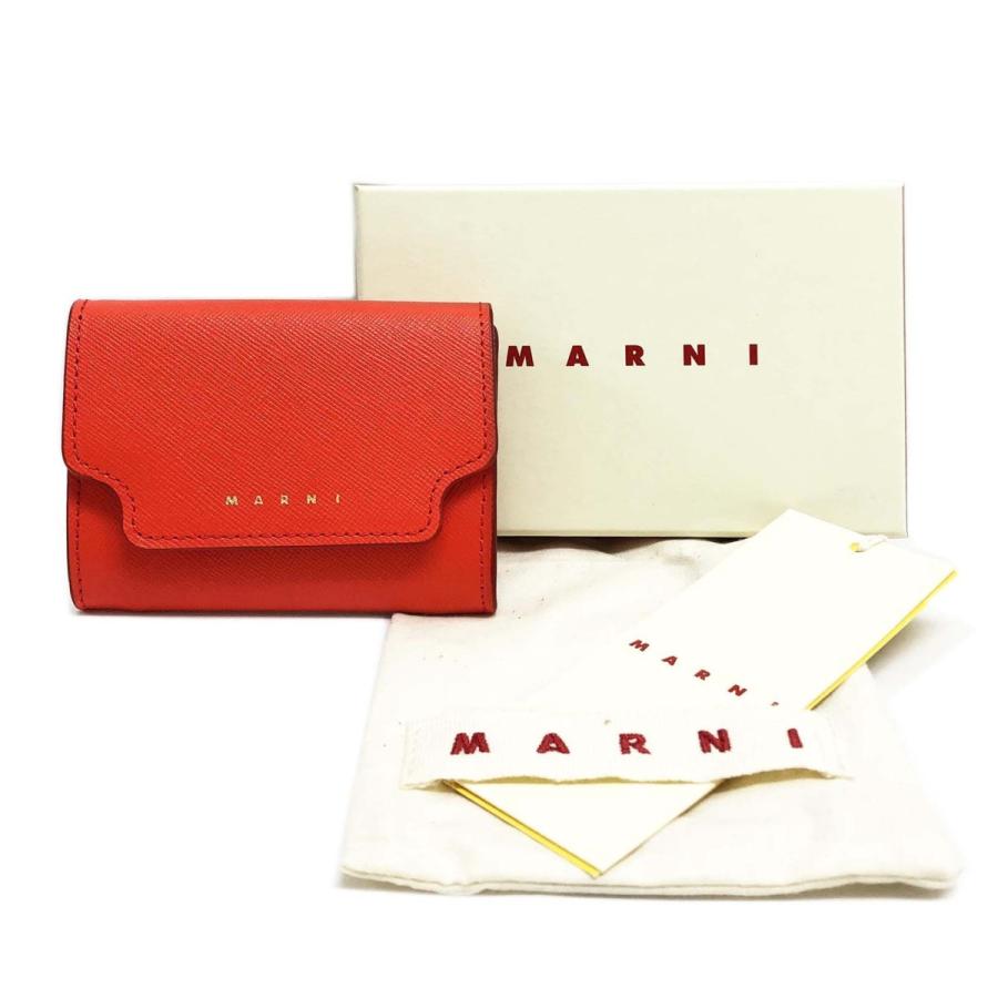 マルニ 財布 MARNI サフィアーノレザー製 ビジネスカードケース