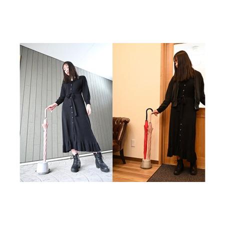 傘立て アルミ製 シンプル・スリム・コンパクト傘立て 倒れにくいデザイン おしゃれなカフェ・サロンにもどうぞ（受け皿の色　選べます） |  | 01