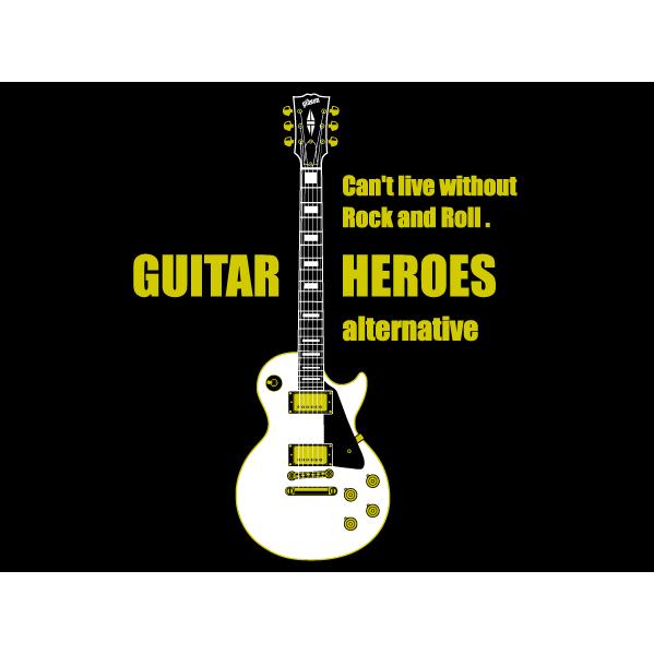 Tシャツ 白のレスポール ギター Les Paul メンズ レディース alt-s