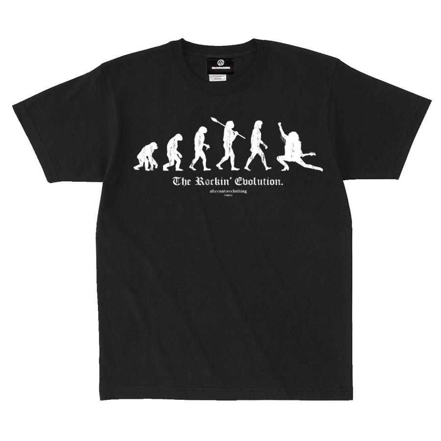 Tシャツ おバカ進化論 Rockin' Evolution 2 黒 ブラック イングヴェイ