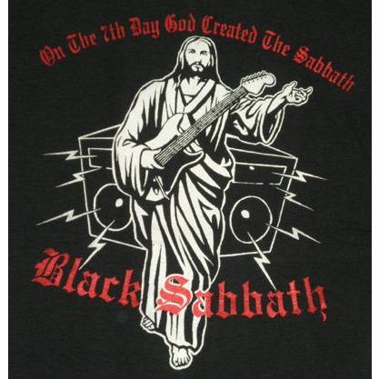 【土日も発送】 Tシャツ BLACK SABBATH ブラックサバス On The 7th Day God Created The Sabbath ロック バンド bny チャコール グレー｜alternativeclothing｜02