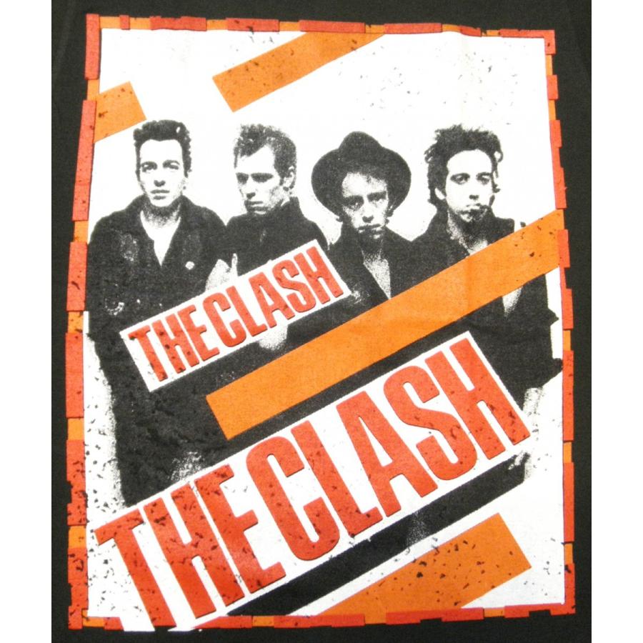 【土日も発送】 Tシャツ THE CLASH ザ・クラッシュ オレンジロゴ メンバー チャコール グレー ロック バンド メンズ レディース 半袖 bny｜alternativeclothing｜02