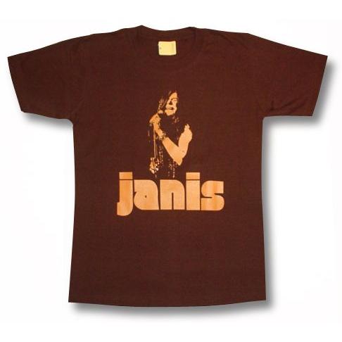 Tシャツ ジャニス・ジョプリン 茶 ロック JANIS JOPLIN バンド brw
