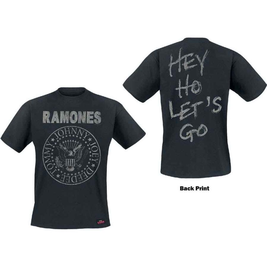 RAMONES ラモーンズ 電撃バップ HEY HO LET'S GO 黒 メンズ レディース