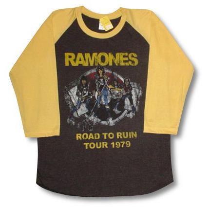 土日も発送】 Tシャツ ラモーンズ ラグラン七分袖 メンズ レディース