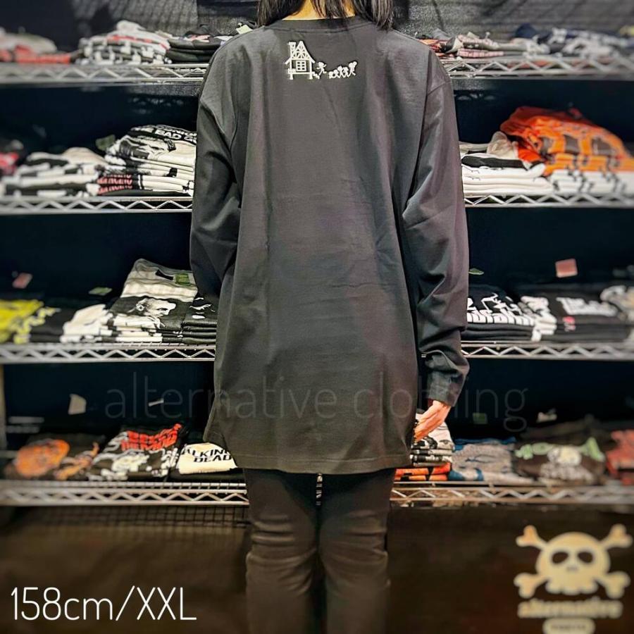 土日も発送】 Tシャツ 長袖 スカル ファミリー ドクロ ロンT 黒