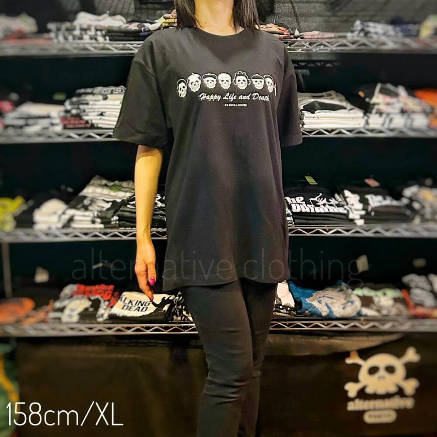 Tシャツ スカル・ファミリー ドクロ 黒 パロディ メンズ レディース