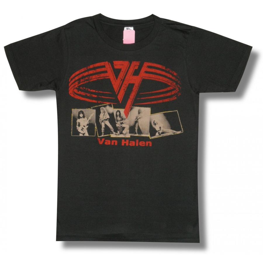 土日も発送】 Tシャツ VAN HALEN ヴァン・ヘイレン 旧ロゴ 赤ロゴ LIVE 