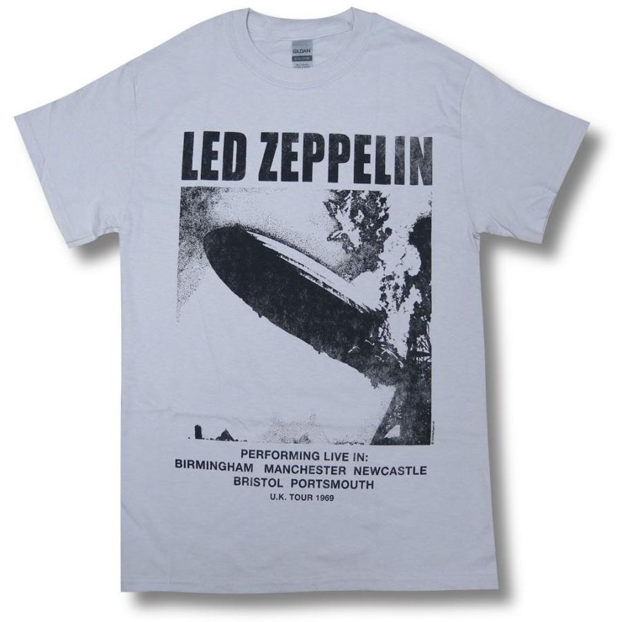 【土日も発送】 Tシャツ  バンド LED ZEPPELIN レッド・ツェッペリン 1969　U.K.ツアー グレー｜alternativeclothing