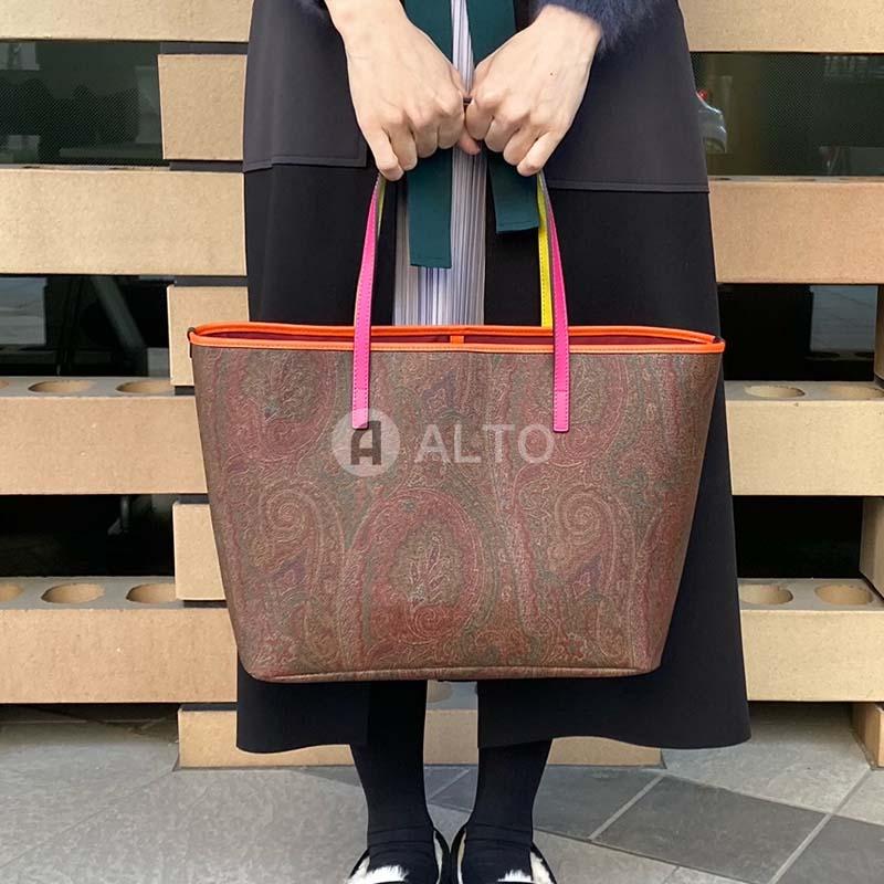 ETRO エトロ ペイズリー柄 トートバッグ 0B374 8040 8000 ブラウン