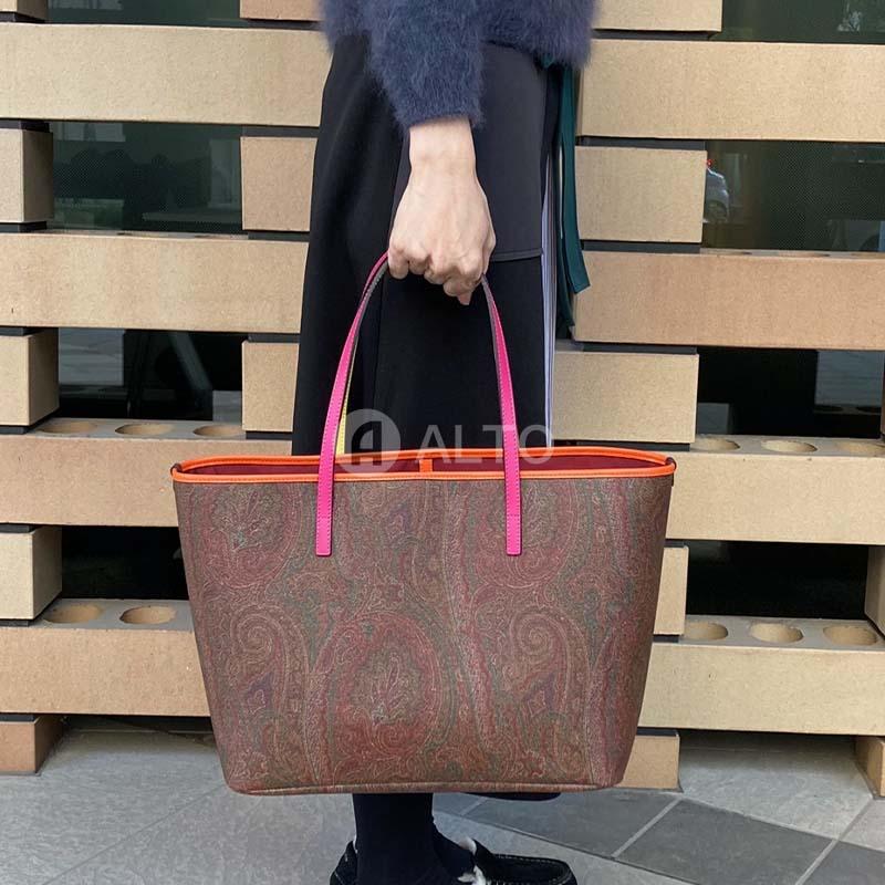 ETRO エトロ ペイズリー柄 トートバッグ 0B374 8040 8000 ブラウン